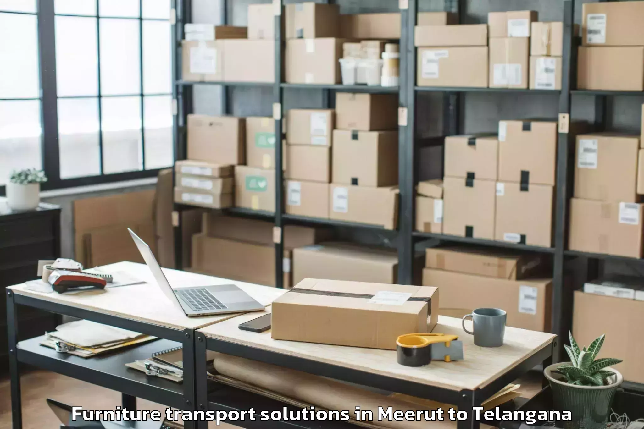 Comprehensive Meerut to Dubbak Furniture Transport Solutions